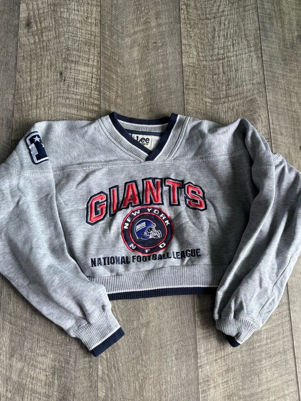 Lee Sport Gray Sweatshirt with Navy Trim
